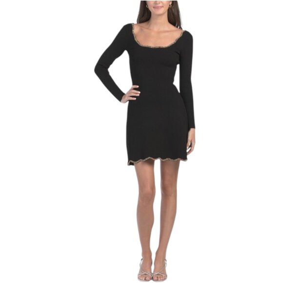 SANDRO Rhinestone Mini Dress - Picture 1 of 3